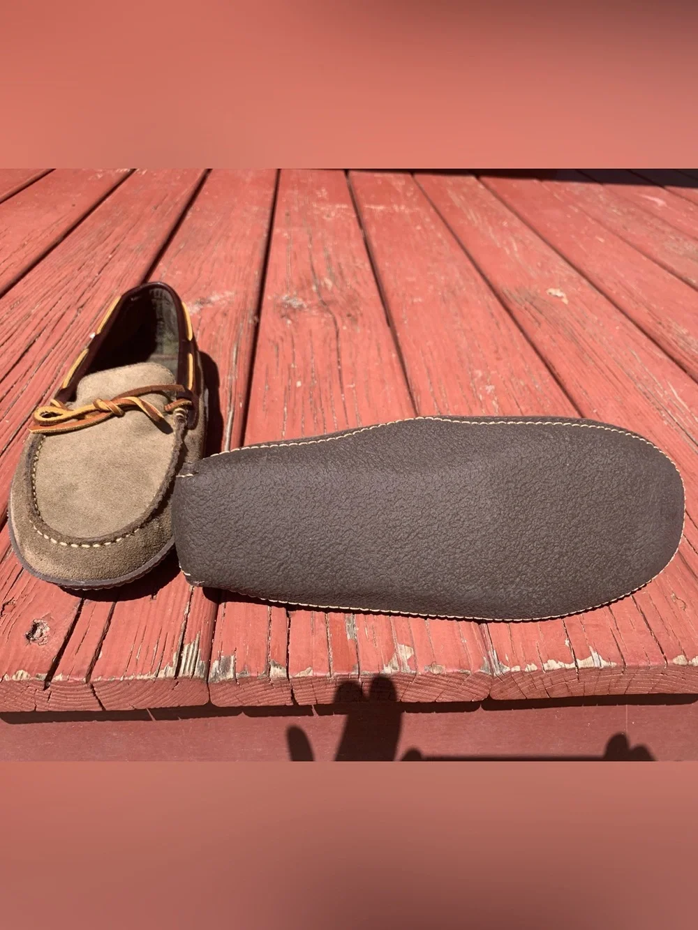 Men’s L.L. Bean Handsewn Slippers, Flannel Lined